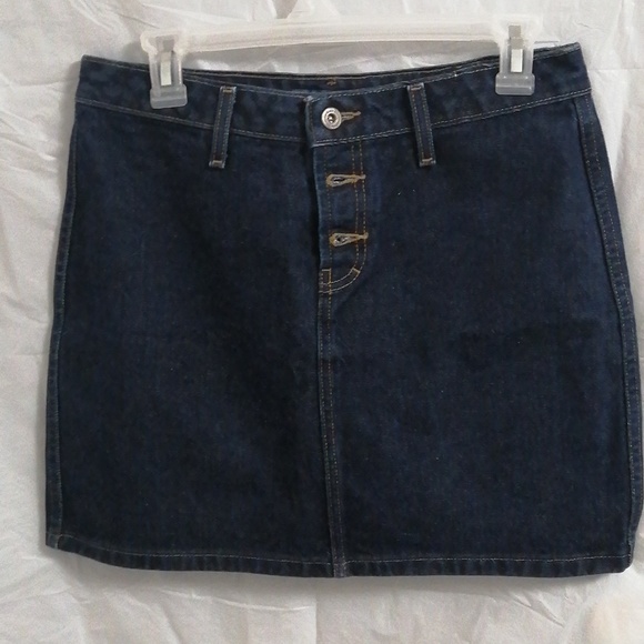 BLUENOTES DEEP BLUE JEANS SKIRT - Picture 1 of 4